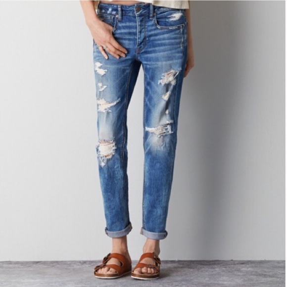 American Eagle Outfitters Denim - American Eagle Destroyed stretch Tomgirl jeans 6